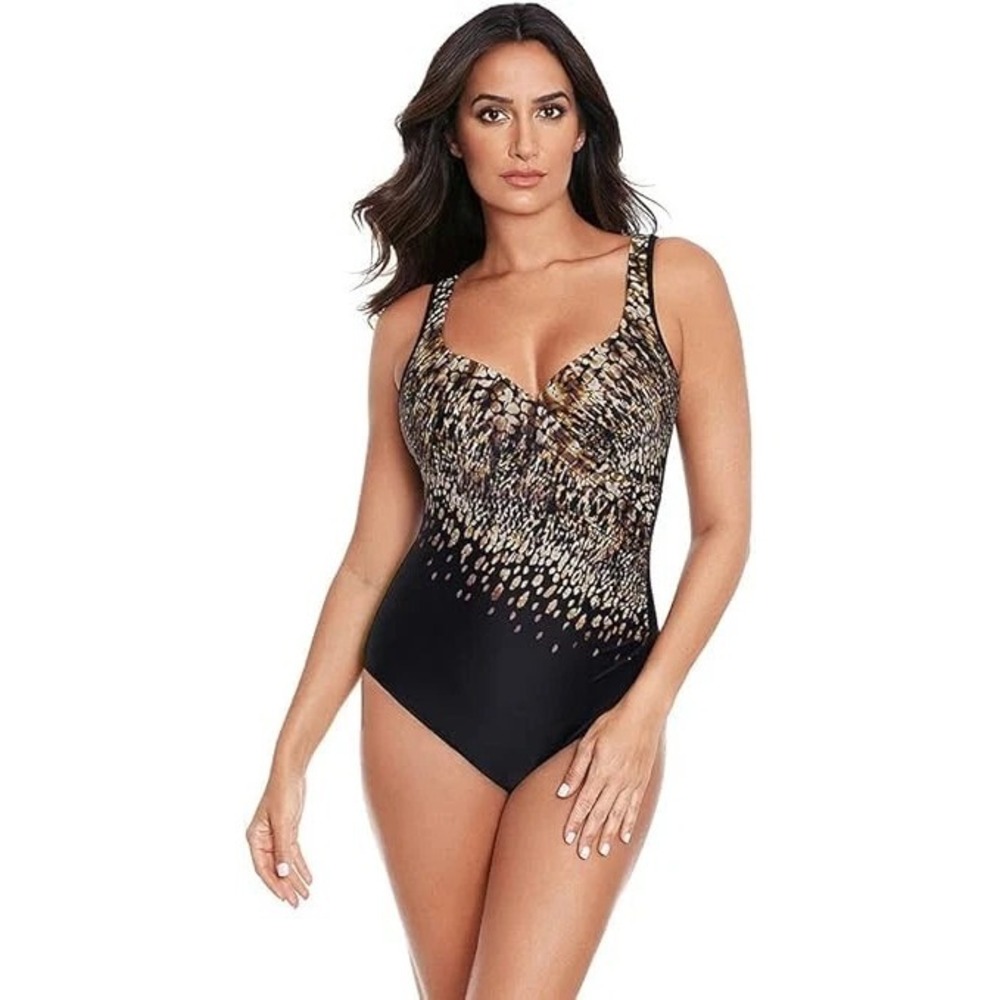 Miraclesuit Dali Leopard Siren One Piece Swimsuit Size 12 New $196